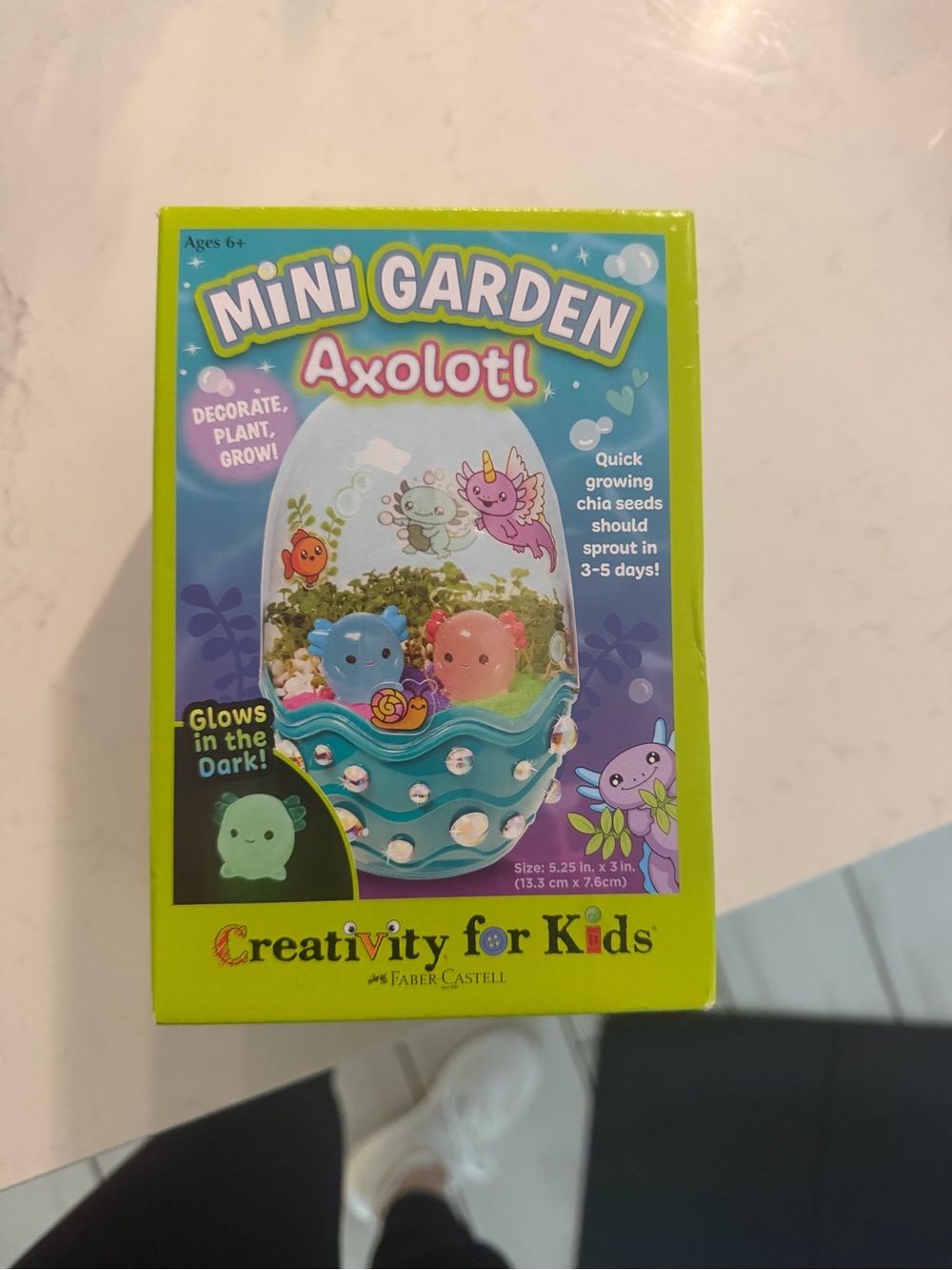 Mini Garden Axolotl Toy Kit - Green